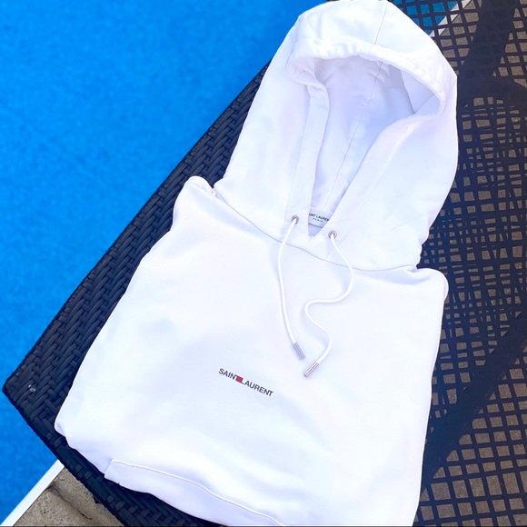 Saint Laurent Other - Saint Laurent Rive Gauche White Hoodie Medium